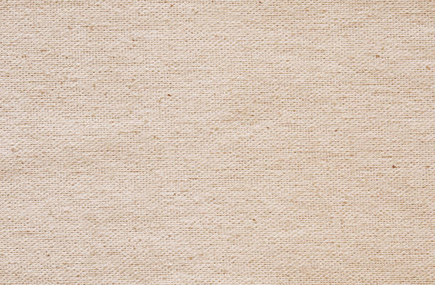istock Close-up of natural fabric texture. Light brown cloth background. 1418357310