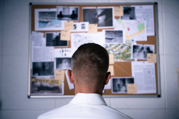 istock Policeman Or Private Detective Searching Crime Investigation 1418358455
