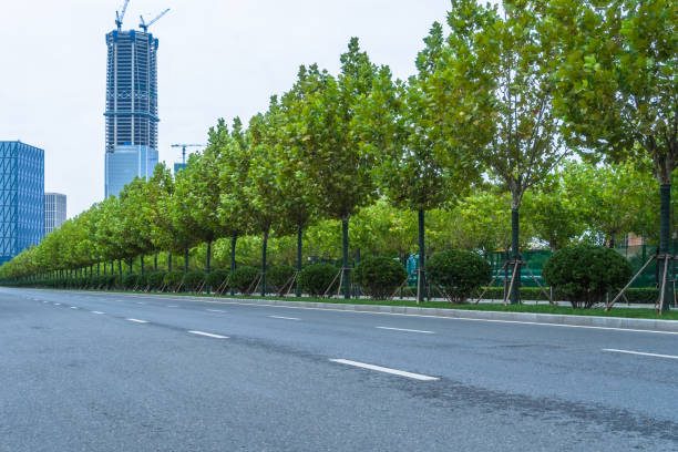istock Empty urban road in the city 1418359124