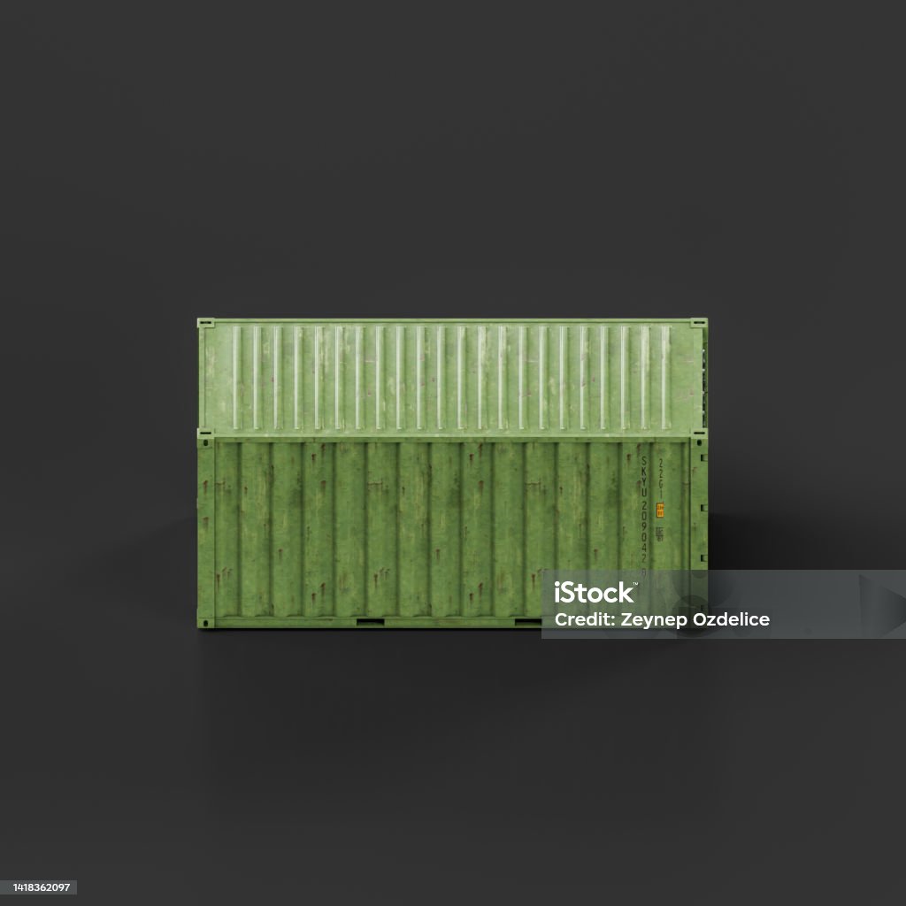 Container Image Angled View Isometric View Isolated Shipping Container Cargo Container For ...