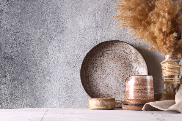 istock organic ceramic dishes, plates, cups 1418363569