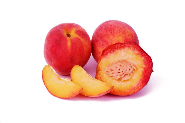 istock plum and plum pieces isolated on a white background 1418364114