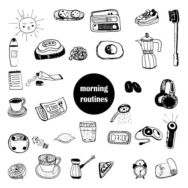Illustration Routine Matin 12 300+ Routine Du Matin Stock Illustrations, graphiques vectoriels ...