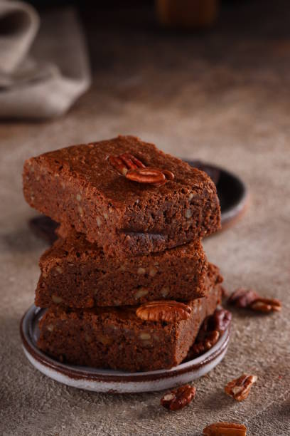 istock organic food chocolate brownie with pecans 1418369593