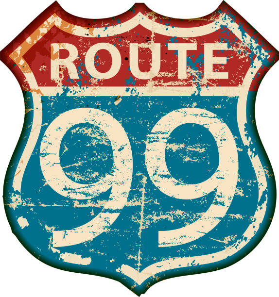 istock grungy american mother road sign,grungy vector illustration 1418376005