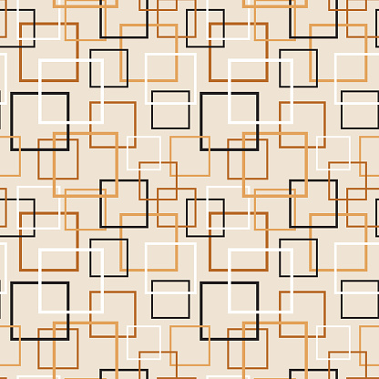 Seamless random squares pattern on beige. Perfect for bedding, tablecloth, oilcloth or scarf textile design.