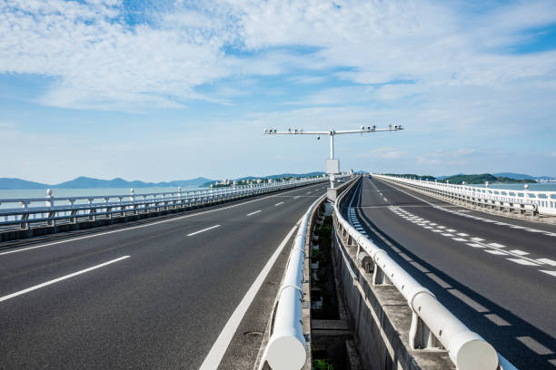 istock Asphalt highway by the sea 1418379225