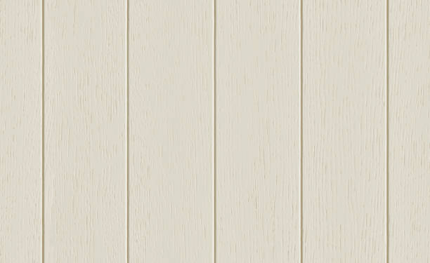Painted wood kitchen siding with tongue and groove pattern