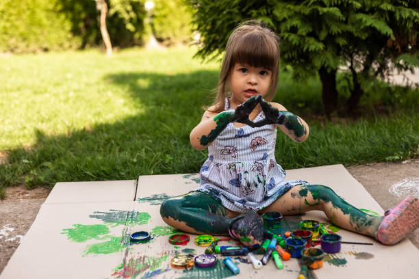 60+ Toddler Painting With Body Paint 2 Stock Photos, Pictures