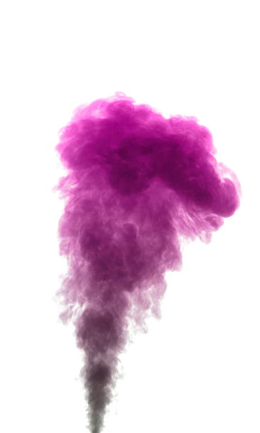 Vertical image of magenta smoke