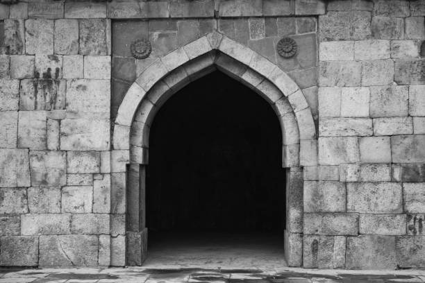 istock Mughal Architecture inside Lodhi Gardens, Delhi, India, Beautiful Architecture Inside the The Three-domed mosque in Lodhi Garden is said to be the Friday mosque for Friday prayer, Lodhi Garden Tomb 1418385171