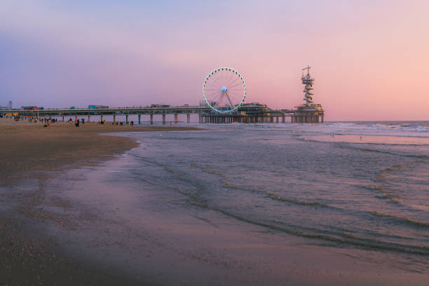 istock Beach in The Hague  at sunset 1418406752
