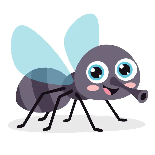 Vector illustration of Illustration Of A Fly Insect