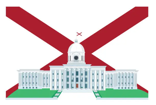 Vector illustration of Alabama State Capitol Building