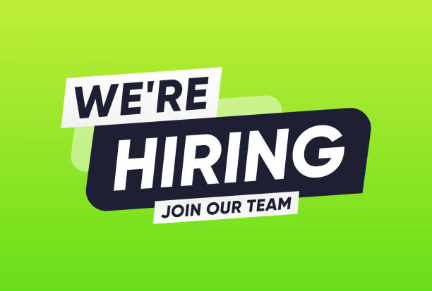 ilustrações de stock, clip art, desenhos animados e ícones de we are hiring, join our team speech bubbles banner vector design template - help wanted sign