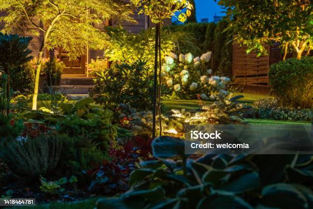 Rockery Gardenlandscapingaerialrocksstoneplantgardenerestablishedprofessionalworkjoblabormalegraniteoutdoorhomebotanicspecieprofessionlandscaper Stock Photo - Download Image Now