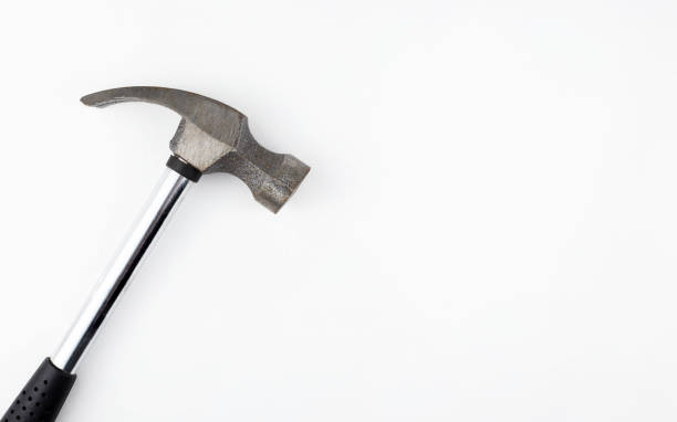 istock Iron hammer isolated on a white background close up. Craft. Tool. Repair 1418473678