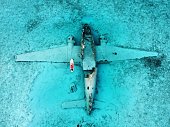 Paddleboarding Around A Plane Wreck in the Exumas, Bahamas