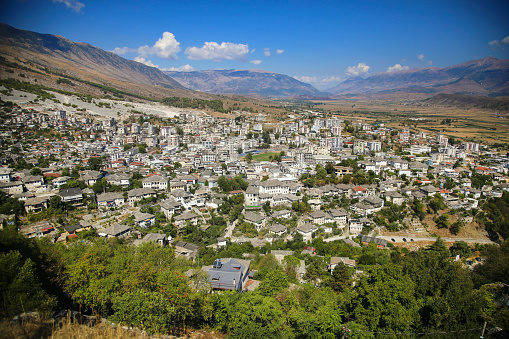 Panorama of Gjirokaster, Albania.