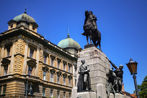 Grunwald Monument in Krakow, Poland.