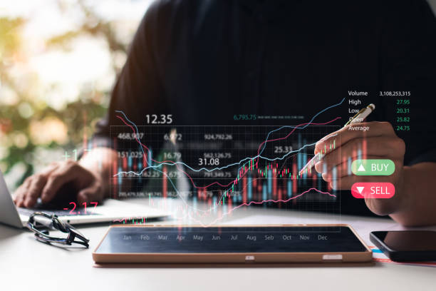 istock Businessmen work with stock market investments using tablets to analyze trading data. smartphone with stock exchange graph on screen. Financial stock market. 1418478730