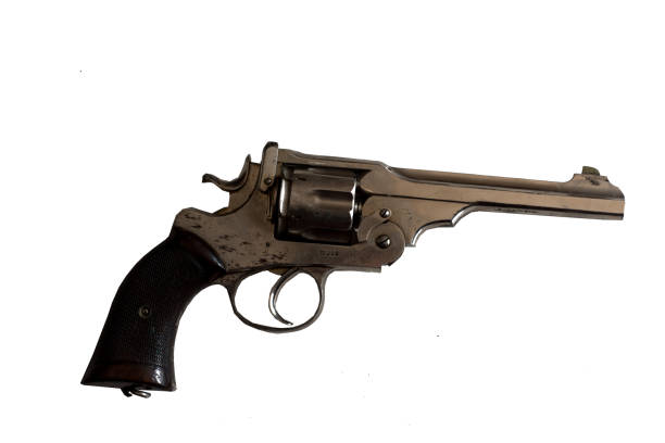 istock revolver type gun on light background 1418485726