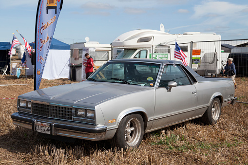 Pleyber-Christ, France - August, 26 2022: The Chevrolet El Camino is a coupé utility vehicle that was produced by Chevrolet