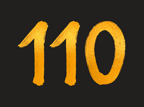 Numer 110 110 Number Logo Vector Illustration 110 Years Anniversary Celebration ...