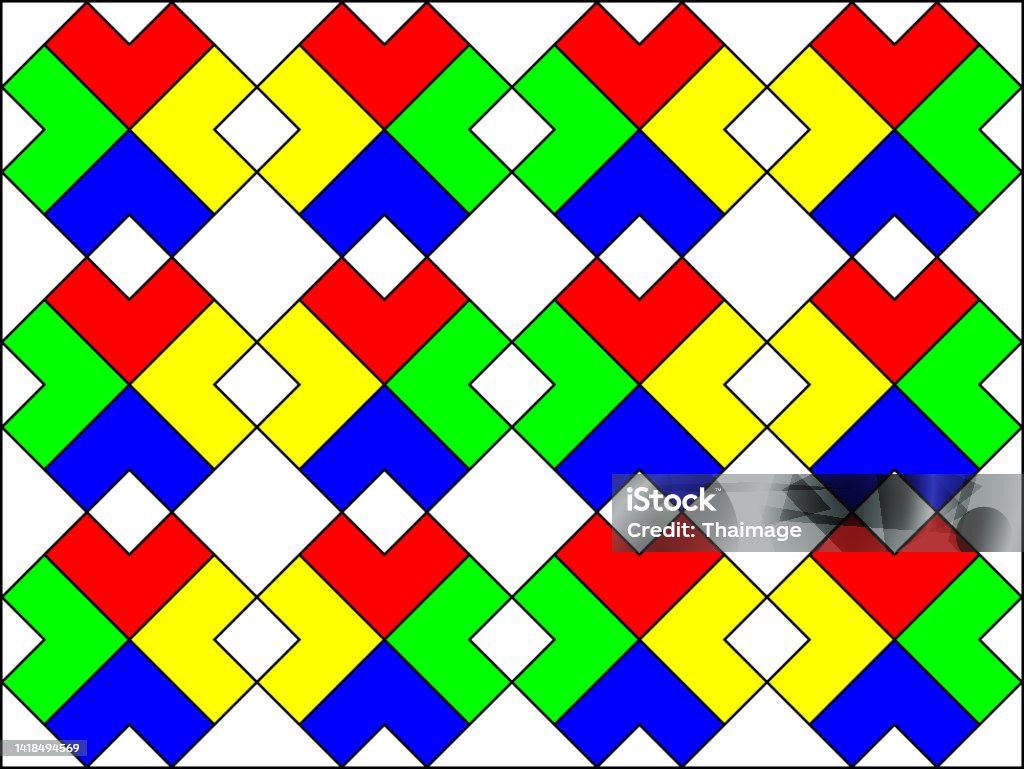 Classical Bracket Pattern Geometry Colorful Angle Bracket Pattern Background Vector Subway Tile Background ...