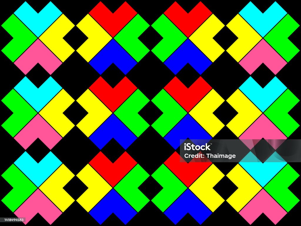 Classical Bracket Pattern Geometry Colorful Angle Bracket Pattern Background Vector Subway Tile Background ...