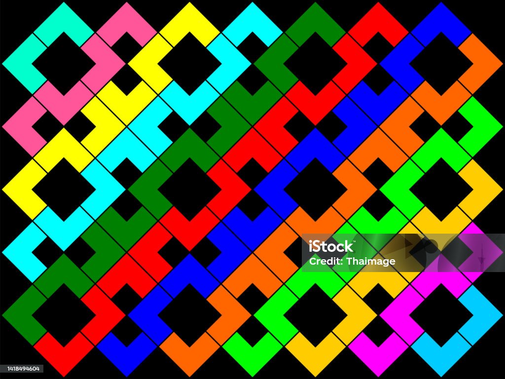 Classical Bracket Pattern Geometry Colorful Angle Bracket Pattern Background Vector Subway Tile Background ...