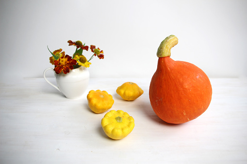 still life in yellow and orange colors
