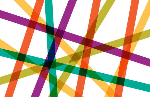Vector illustration of Abstract colorful crossed lines, Vector Background