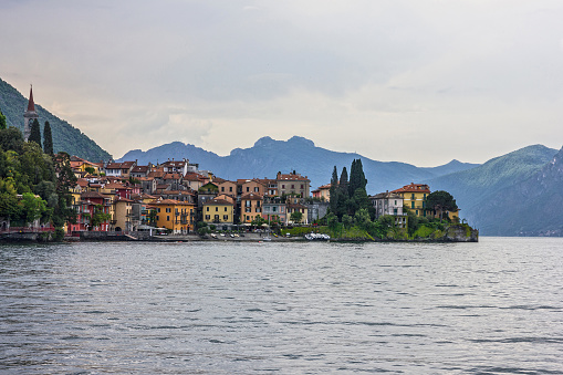 Varenna town lake landscape view, Como landscape, Italy