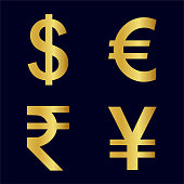 istock golden currency symbol vector illustration 1418510501