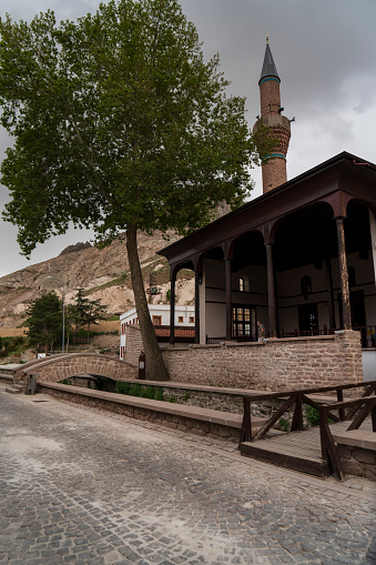 Konya Turkey, May 14, 2022: Old mosque at mountain of Sille Konya in Turkey