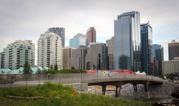 istock Bridge inside Prince Island Park, Calgary, Canada 1418523655