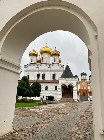 Kostroma, Russia - September 01, 2021: Ipatiev Monastery, Orthodox Monastery established in 1330 (or from some sources - 1275)