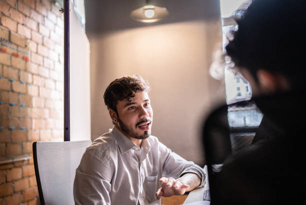 istock Coworkers talking during a meeting in the office 1418539203