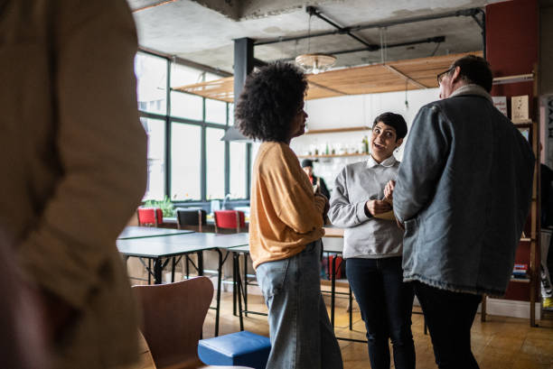 istock Students or business people talking in the classroom or networking event 1418539609
