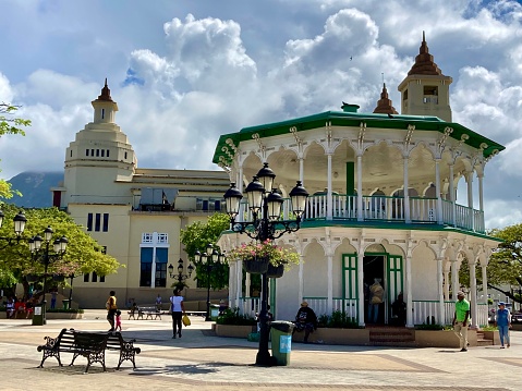 Dominican Republic/ Puerto Plata - Central Park. It is the central square of Puerto Plata surrounded by colonial-style houses