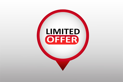 red  flat sale web banner for limited offer