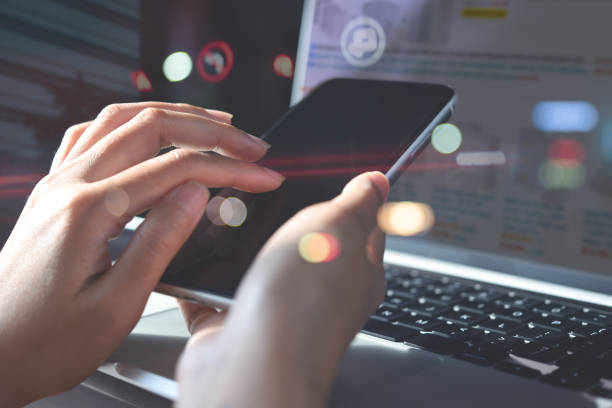 istock Woman using mobile phone for online shopping and banking mobile app, E-commerce, global business and financial technology 1418604228