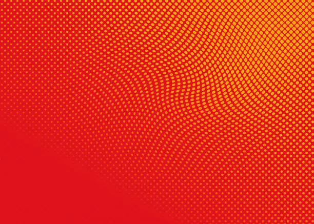 Vector illustration of Halftone Pattern, Abstract Background of rippled, wavy lines