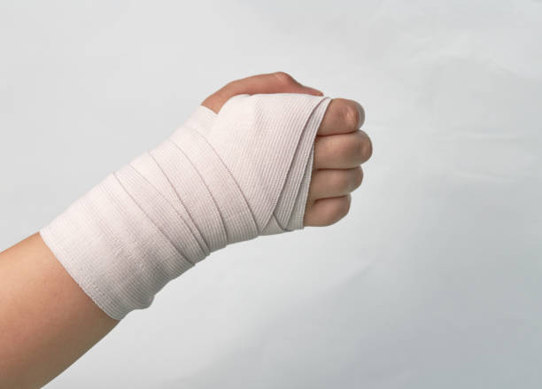 istock elastic bandage roll support hand wrist and finger isolated on white 1418632361