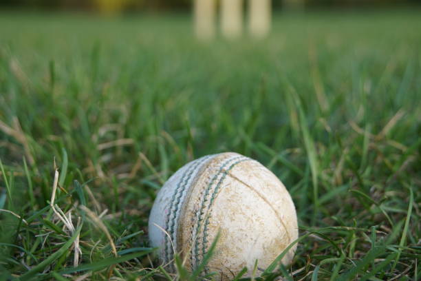 istock Cricket gear and pitch 1418640858