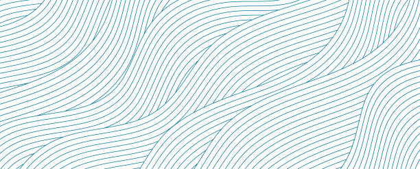 illustrations, cliparts, dessins animés et icônes de bleu blanc ondes linéaires minimales abstrait futuriste arrière-plan technologique futuriste - blue fin