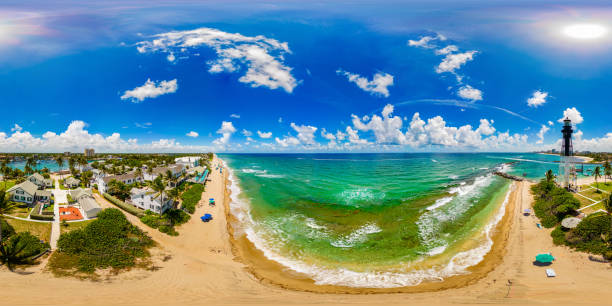 istock 360 vr aerial drone photo Lighthouse Point Pompano Beach FL 1418660518