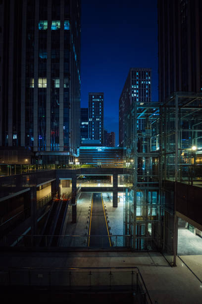 istock Modern city at night 1418660743