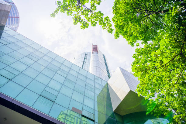 istock Modern urban architecture in Chengdu on sunny days 1418661111